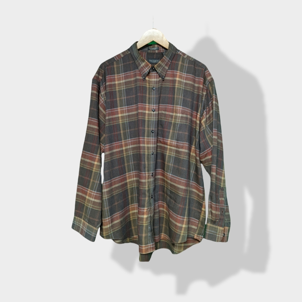 Van Heusen Casual Button Down Shirt Multi XL